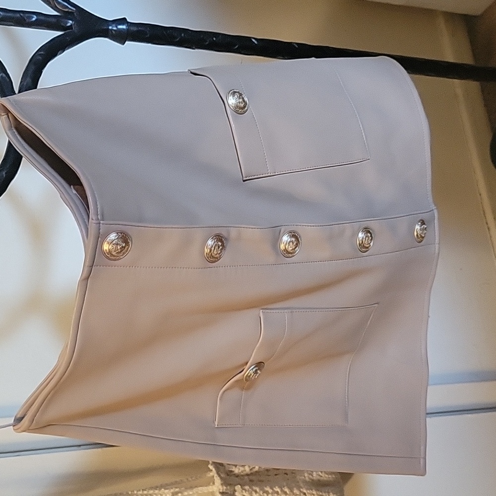 L'agence Tan Button-Front Skirt